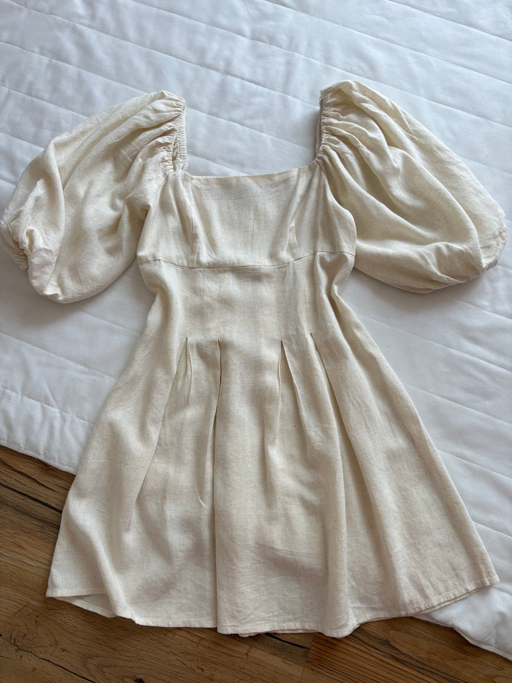 Off white linen dress