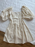 Off white linen dress