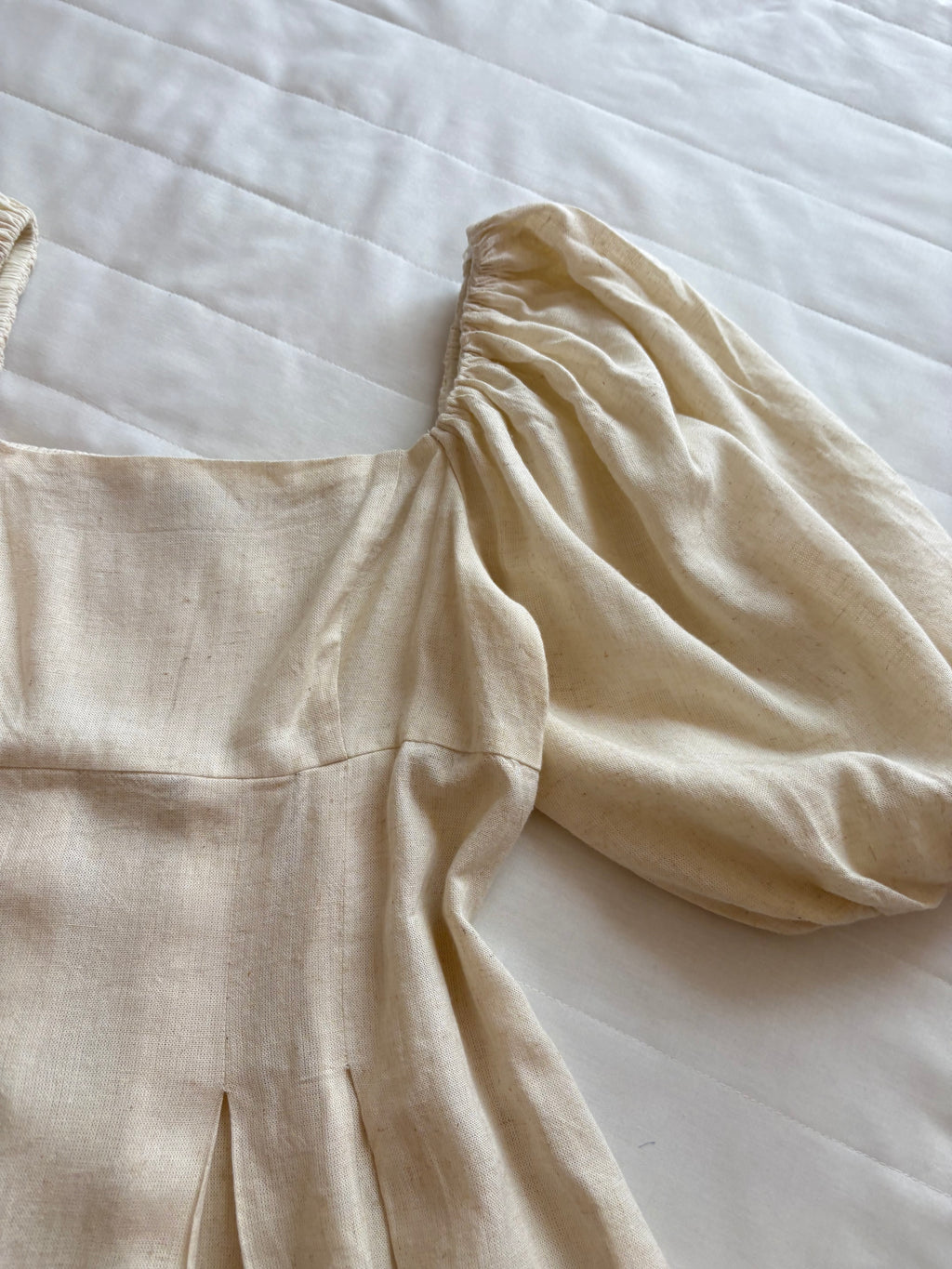 Off white linen dress