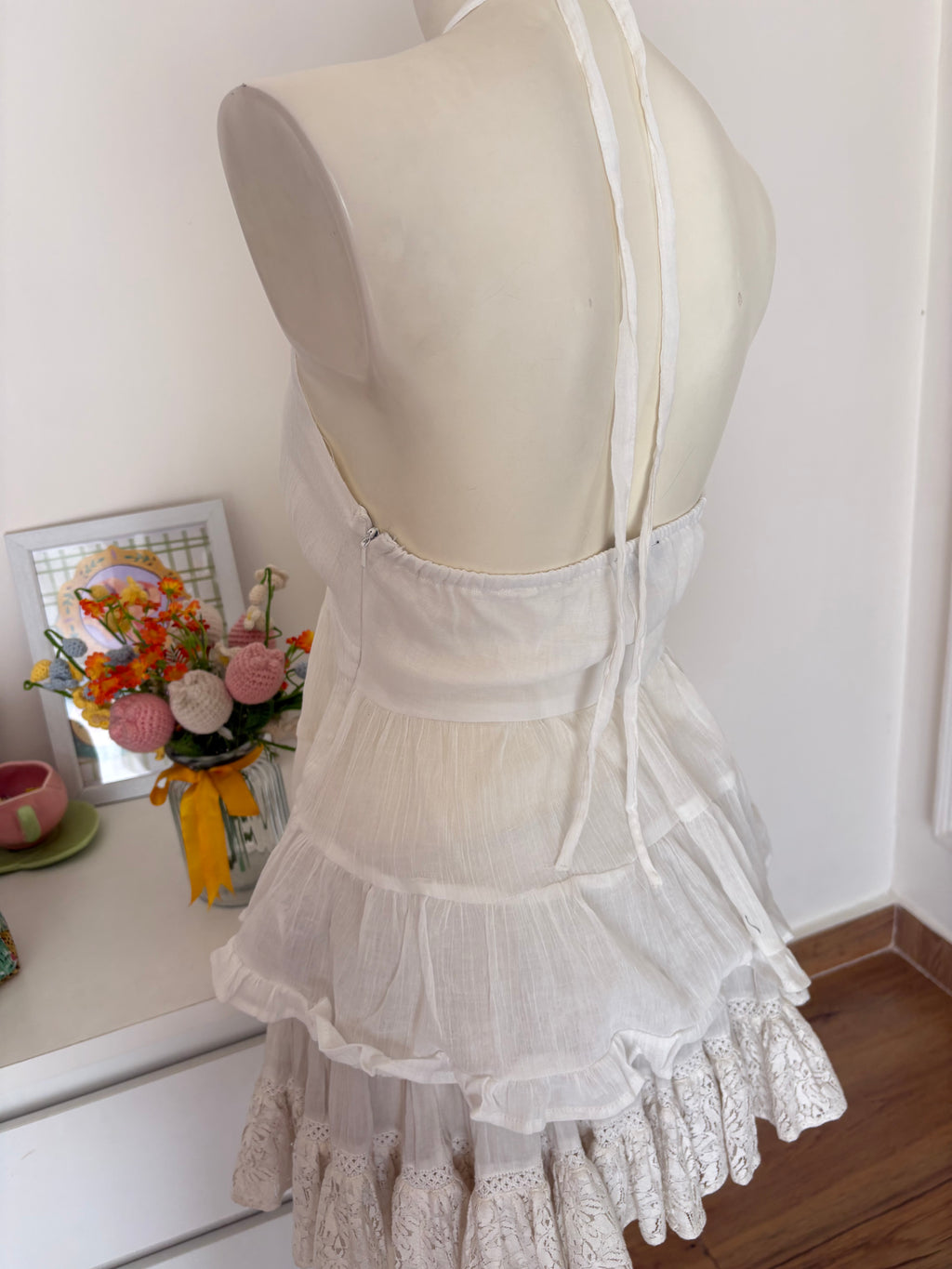 White halt top and skirt (sold individually )