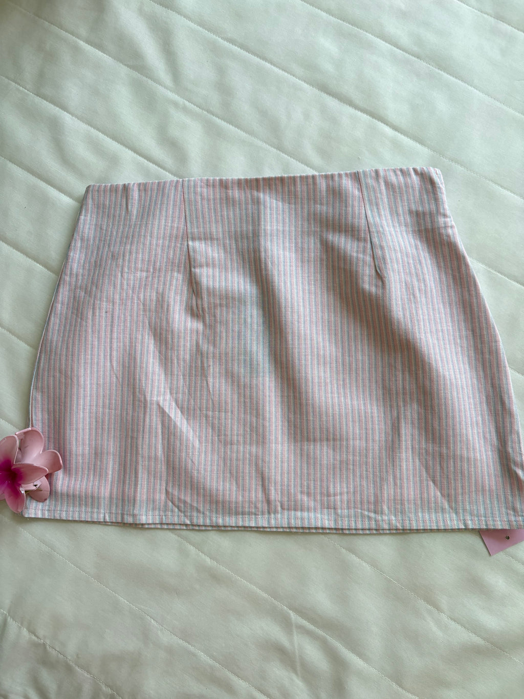 Pink  cotton linen skirt