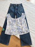 Blue floral print