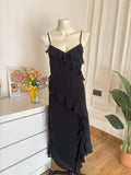 Black frill dress