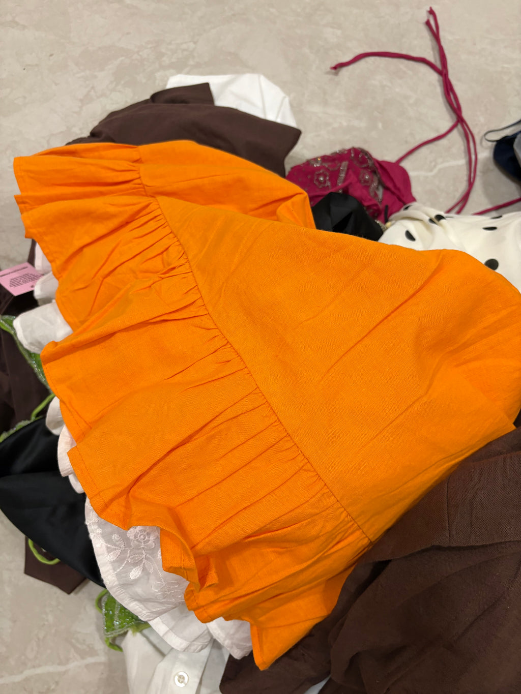 Orange tube dress