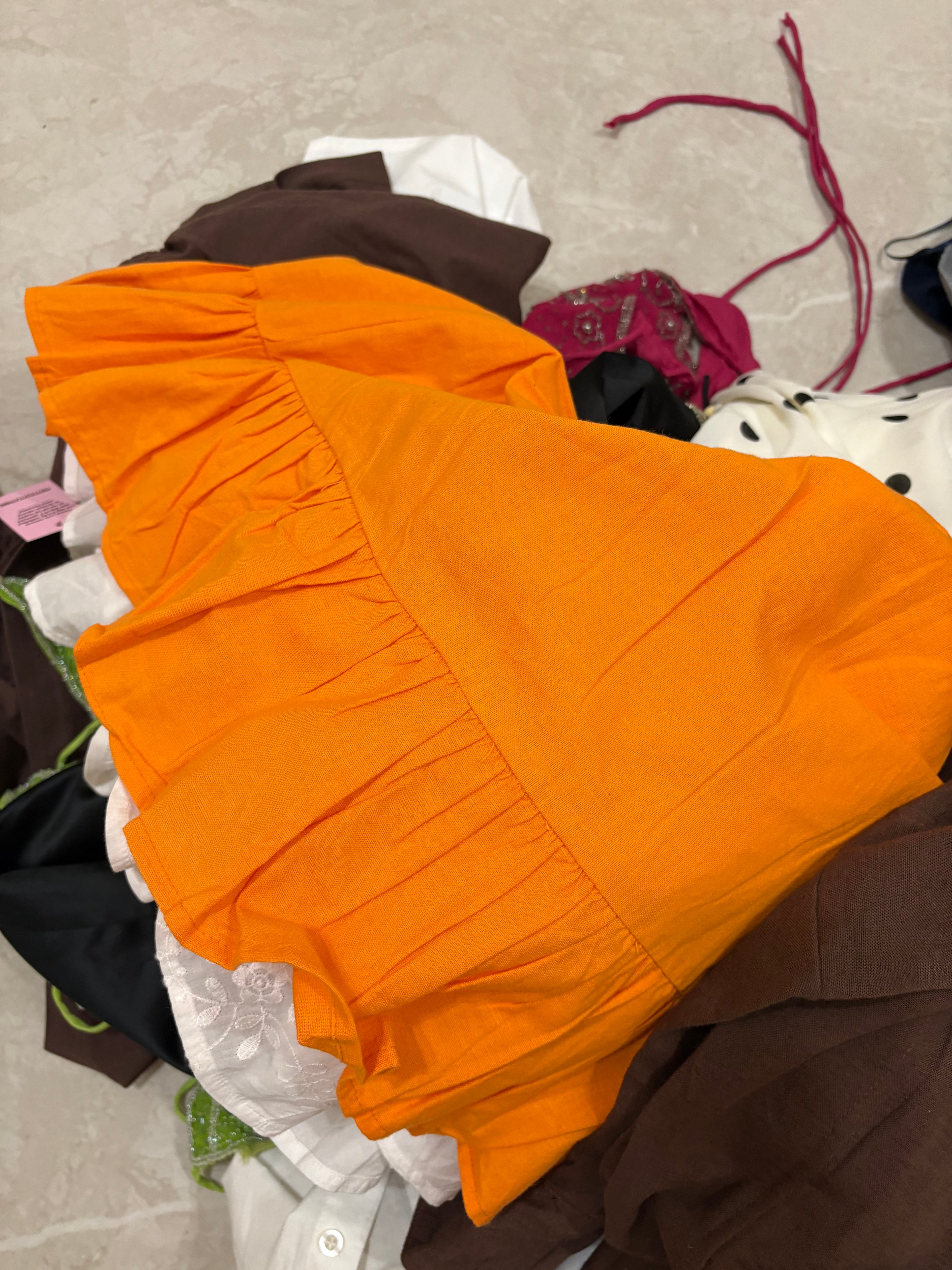 Orange tube dress