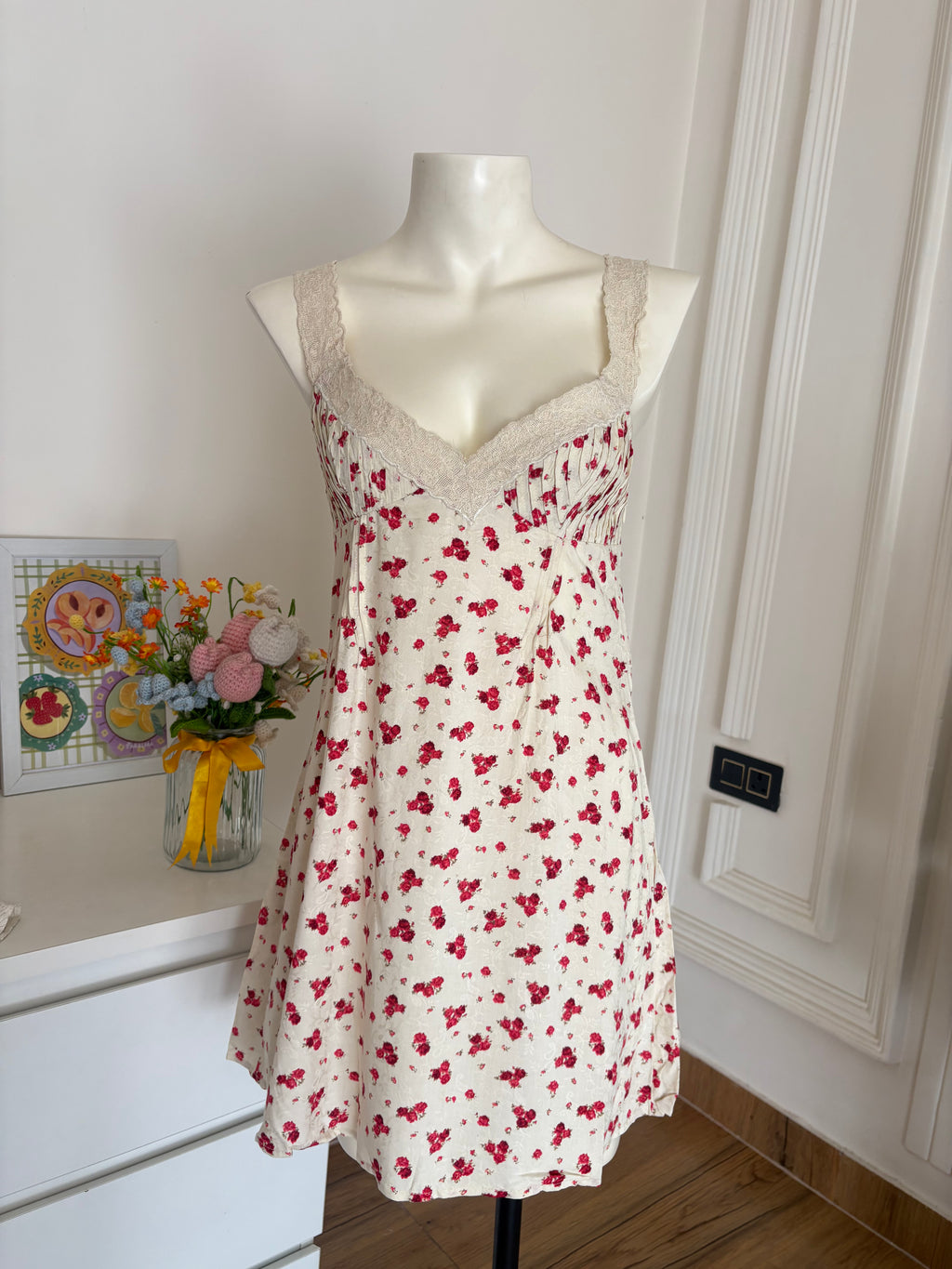 Pink floral dress