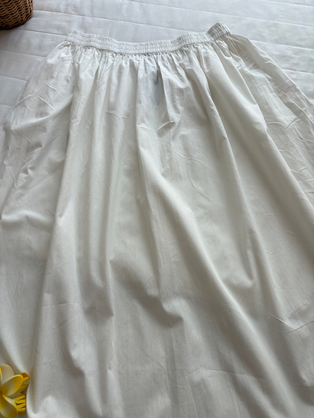 White poplin skirt