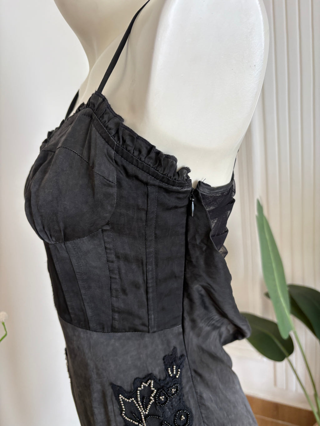 Sequin dark grey and black dress