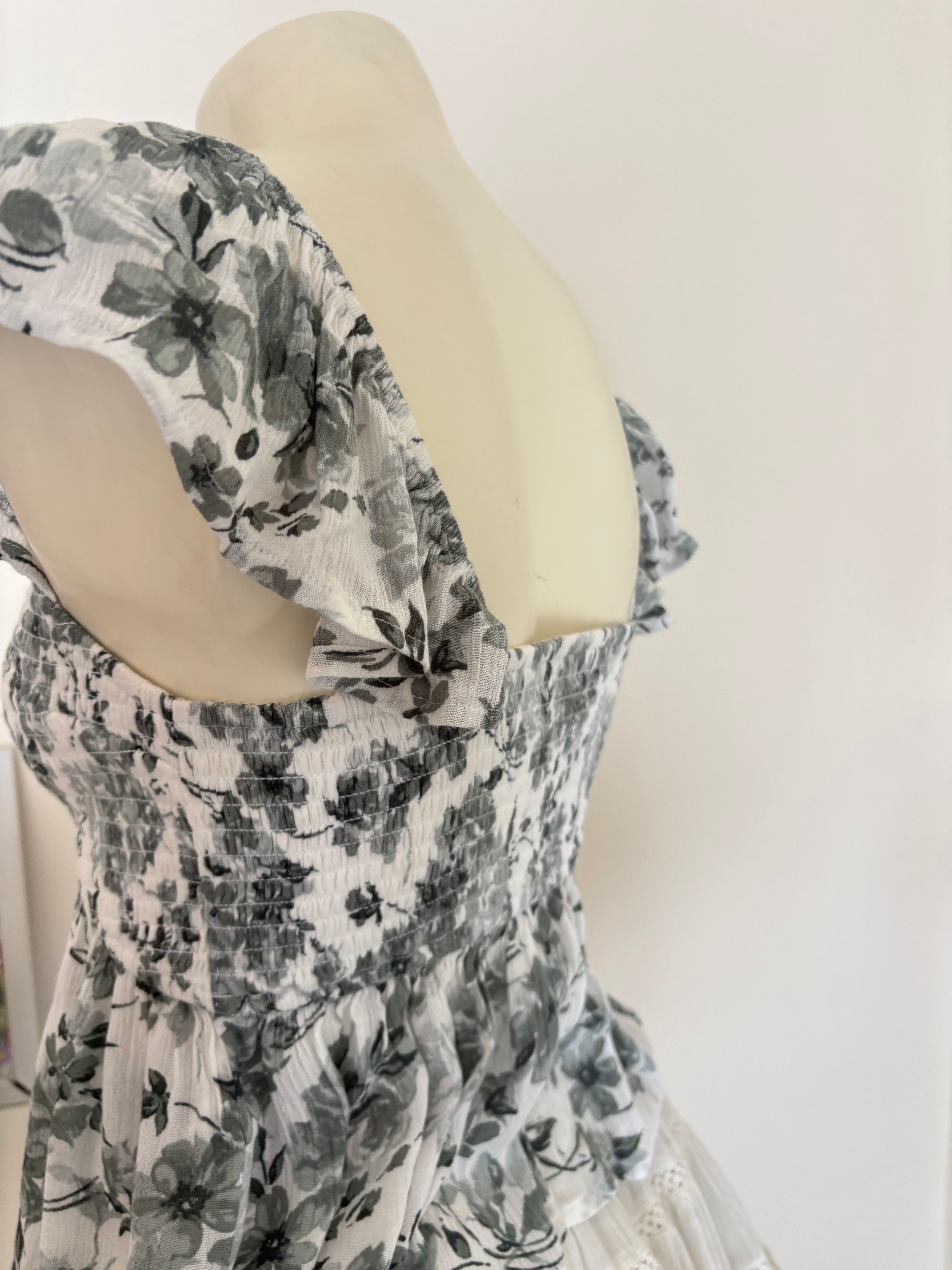 green floral top