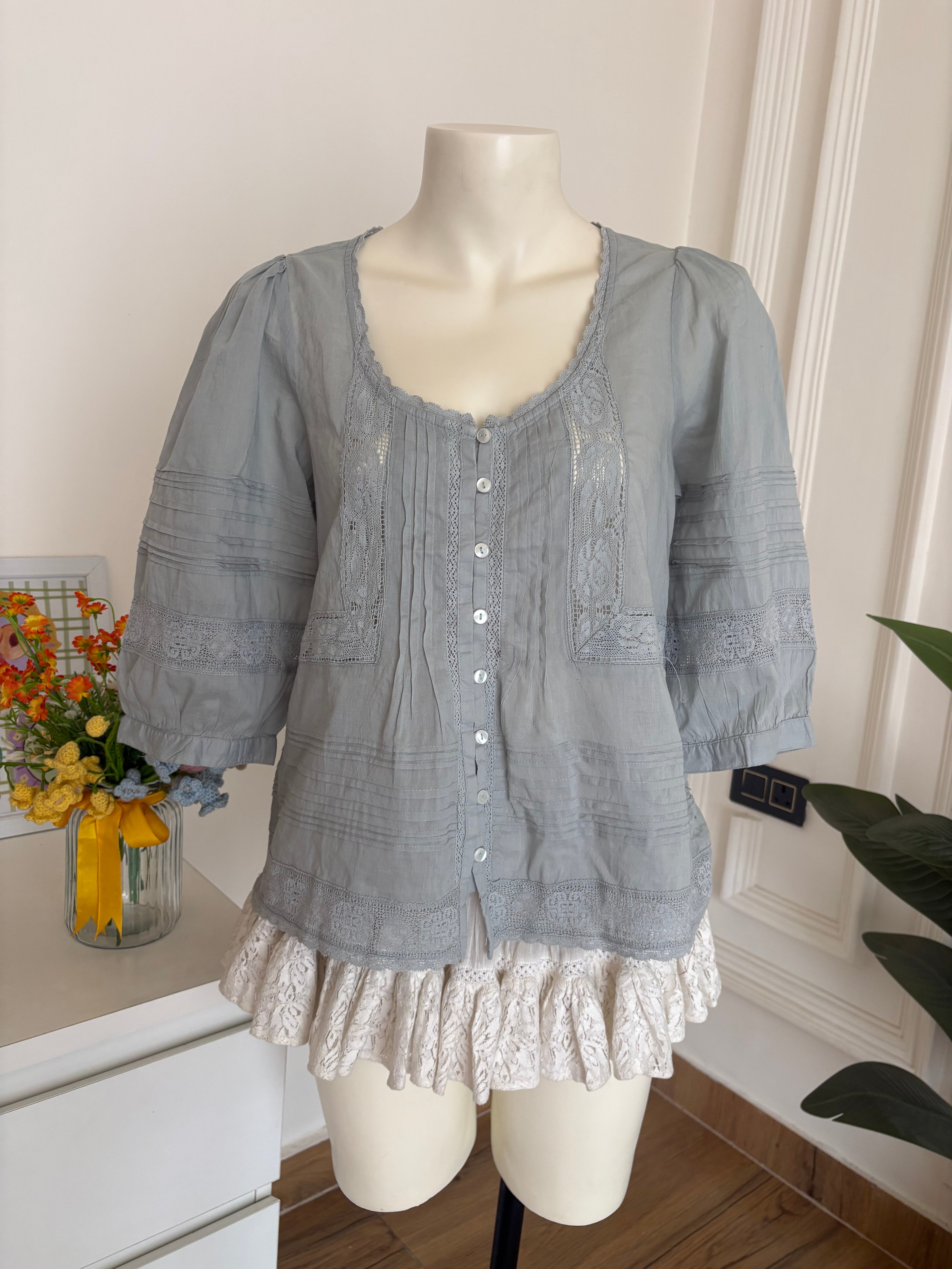 light dull greeinsh top
