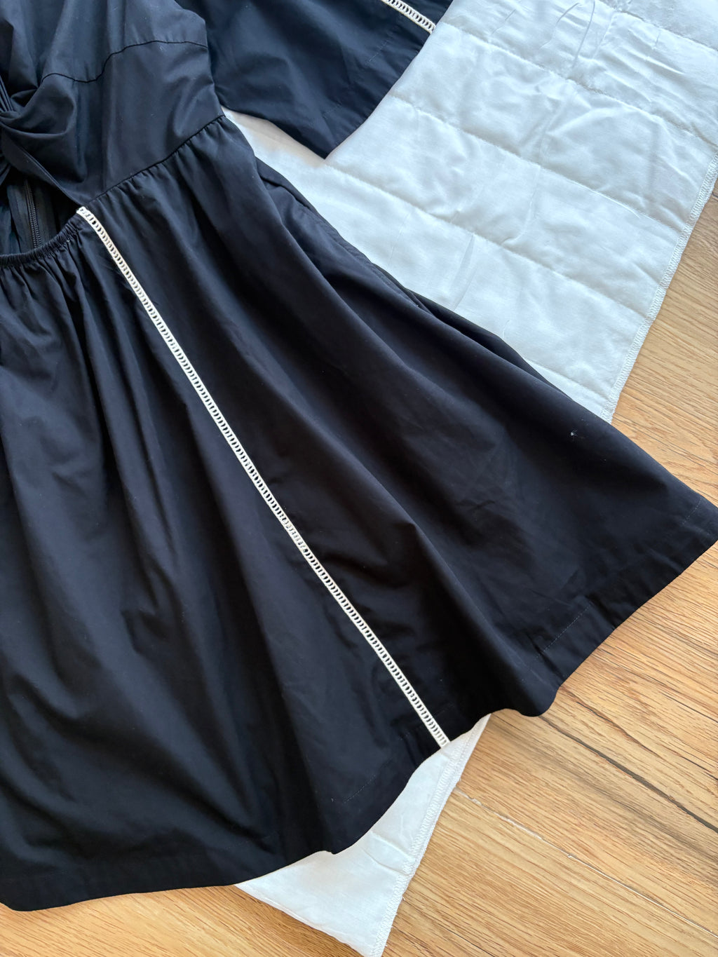 Black embroidered dress
