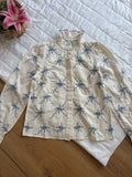 white embroidered organic cotton shirt