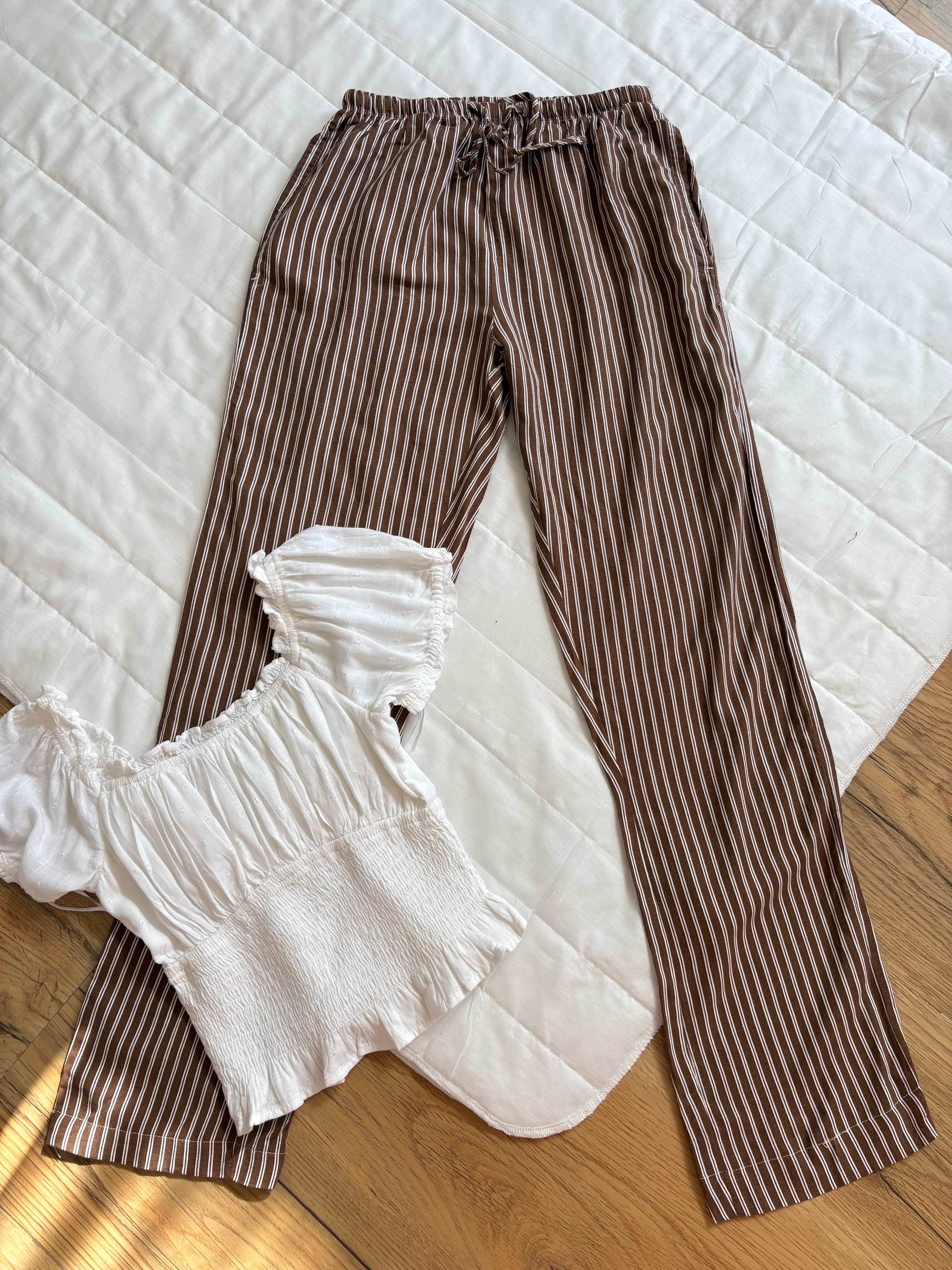 Brown bershka pants