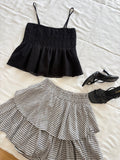 Black lace top and skorts