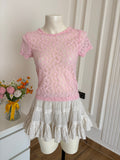 pink lace top